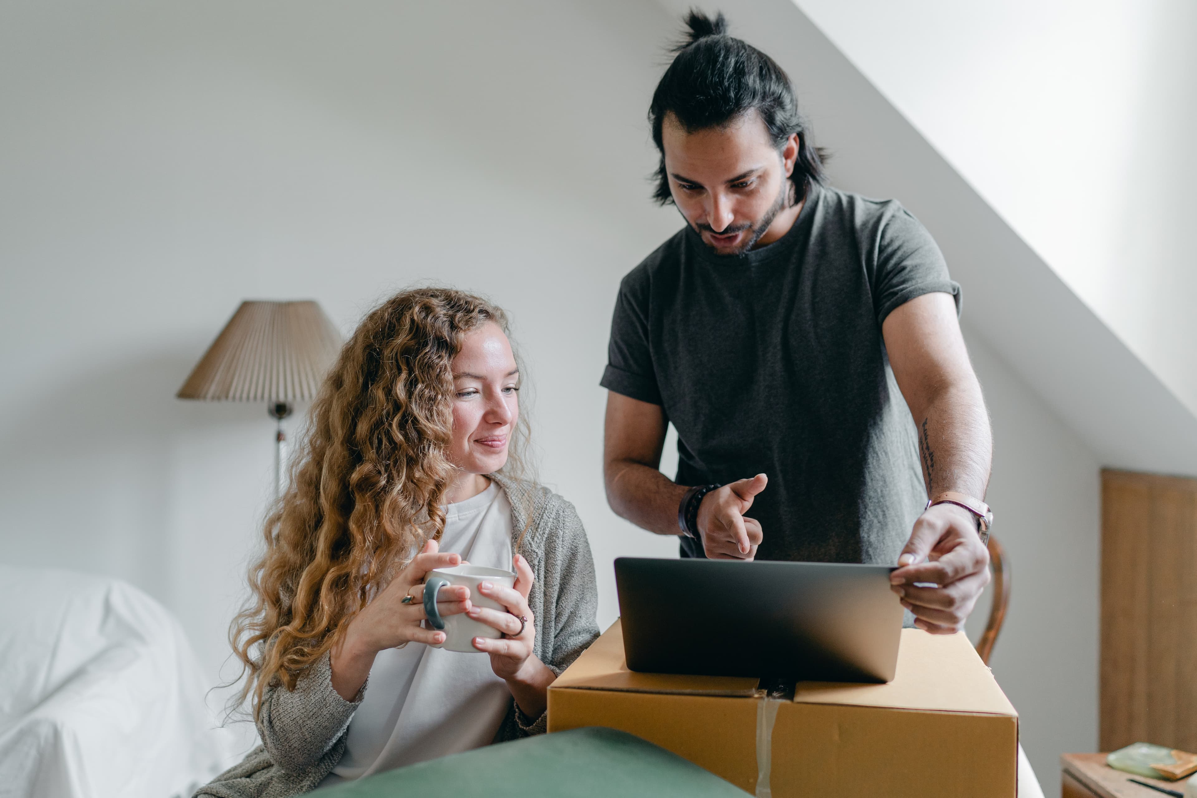 Couple planning their move